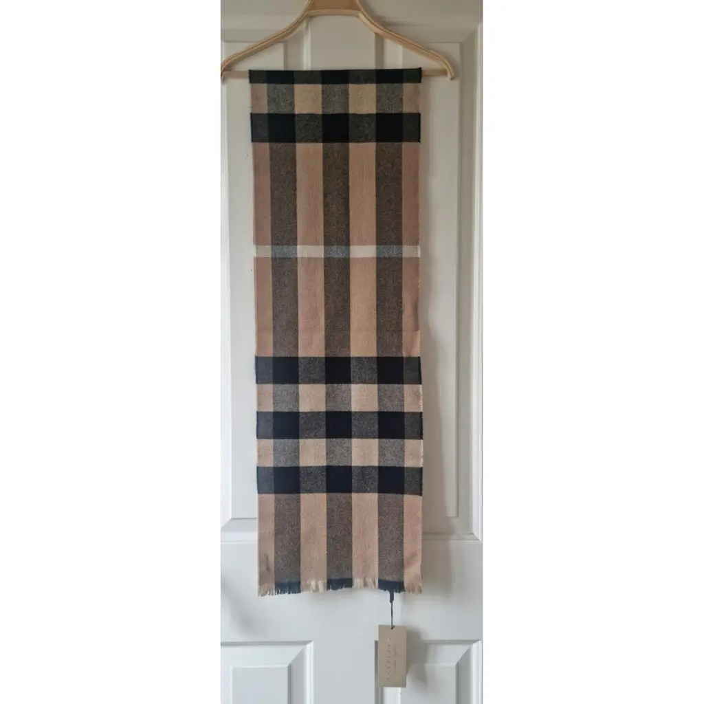 Burberry Cashmere Blend Check Scarf