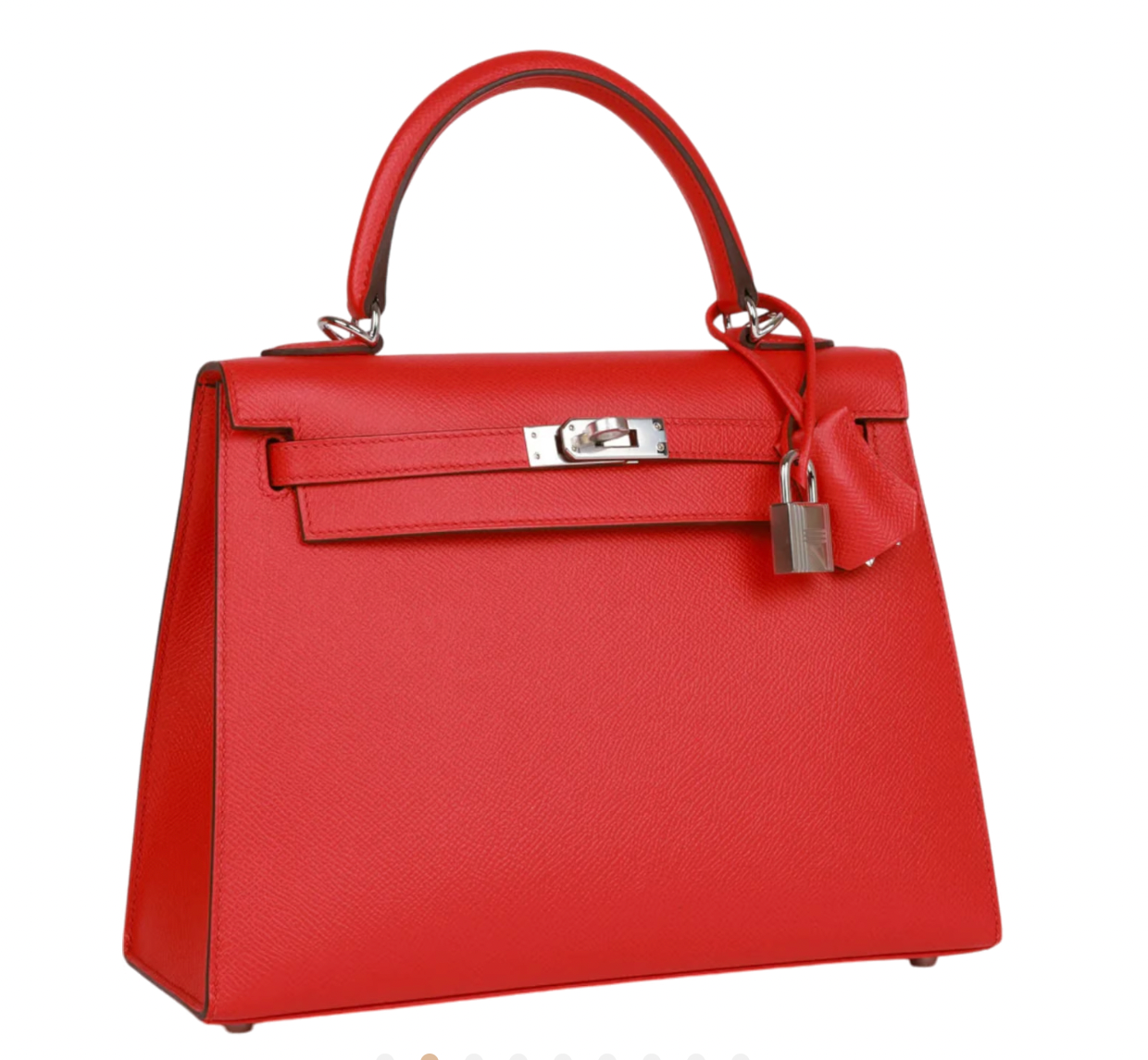 Rouge Rubis Sllier Epsom 25cms Kelly with Palladium Hardware