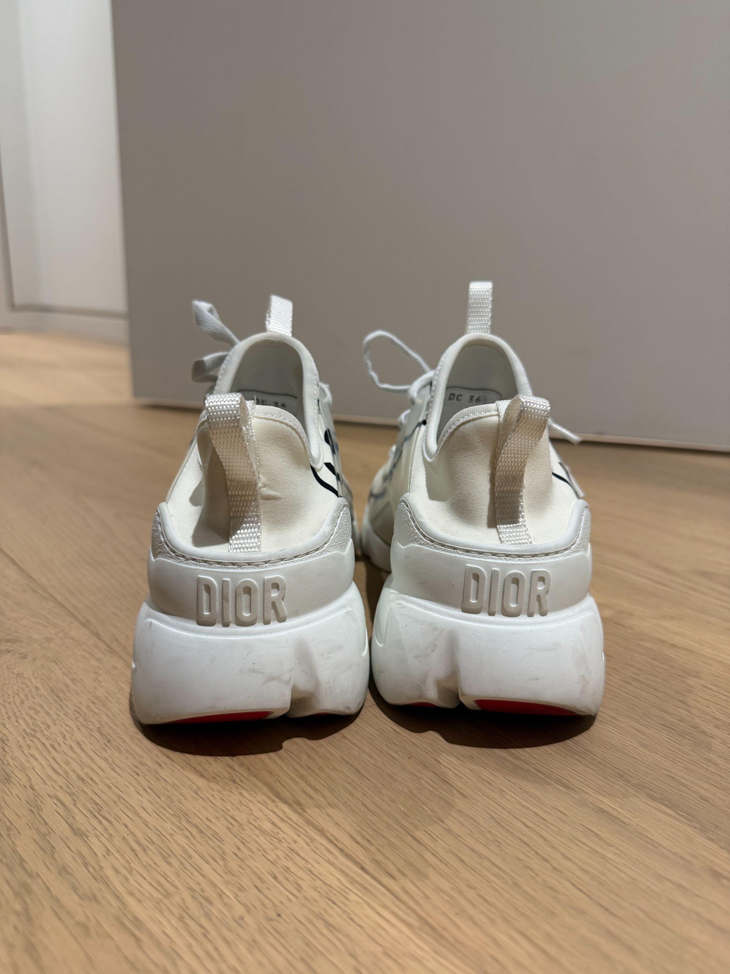 Dior Neoprene White Rubber D-Connect Sneakers