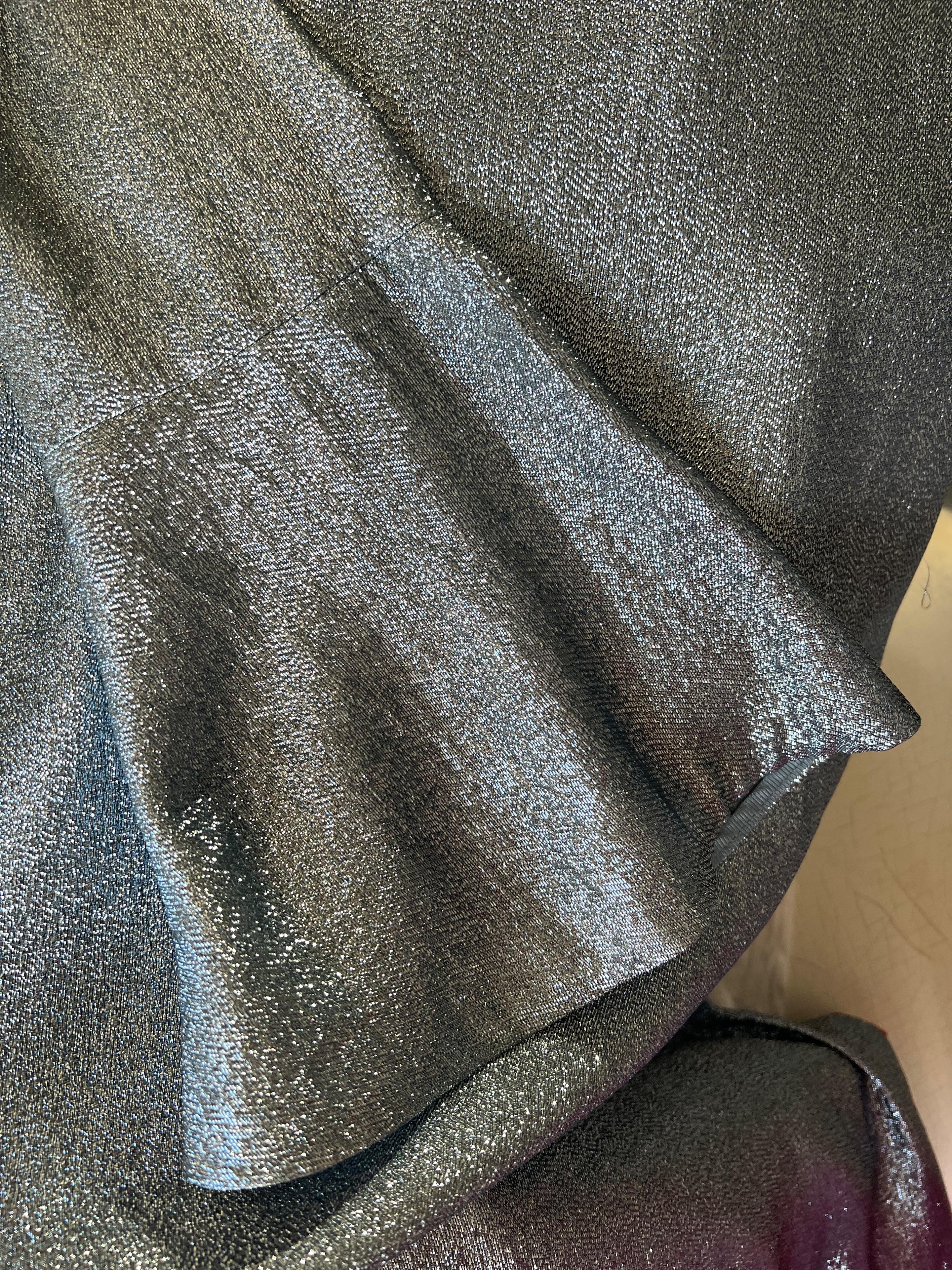 silver lurex mini dress