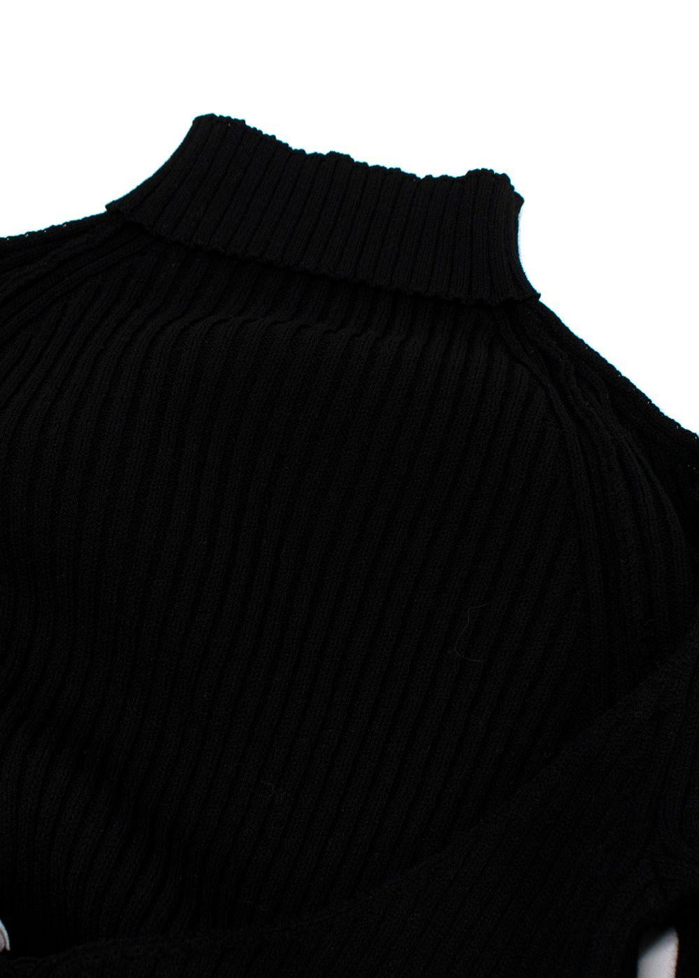 Awake Mode Black Ribbed Backless Top