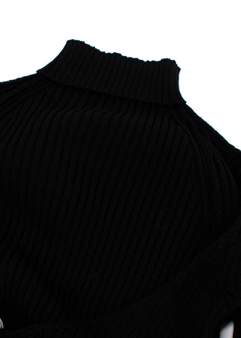 Awake Mode Black Ribbed Backless Top