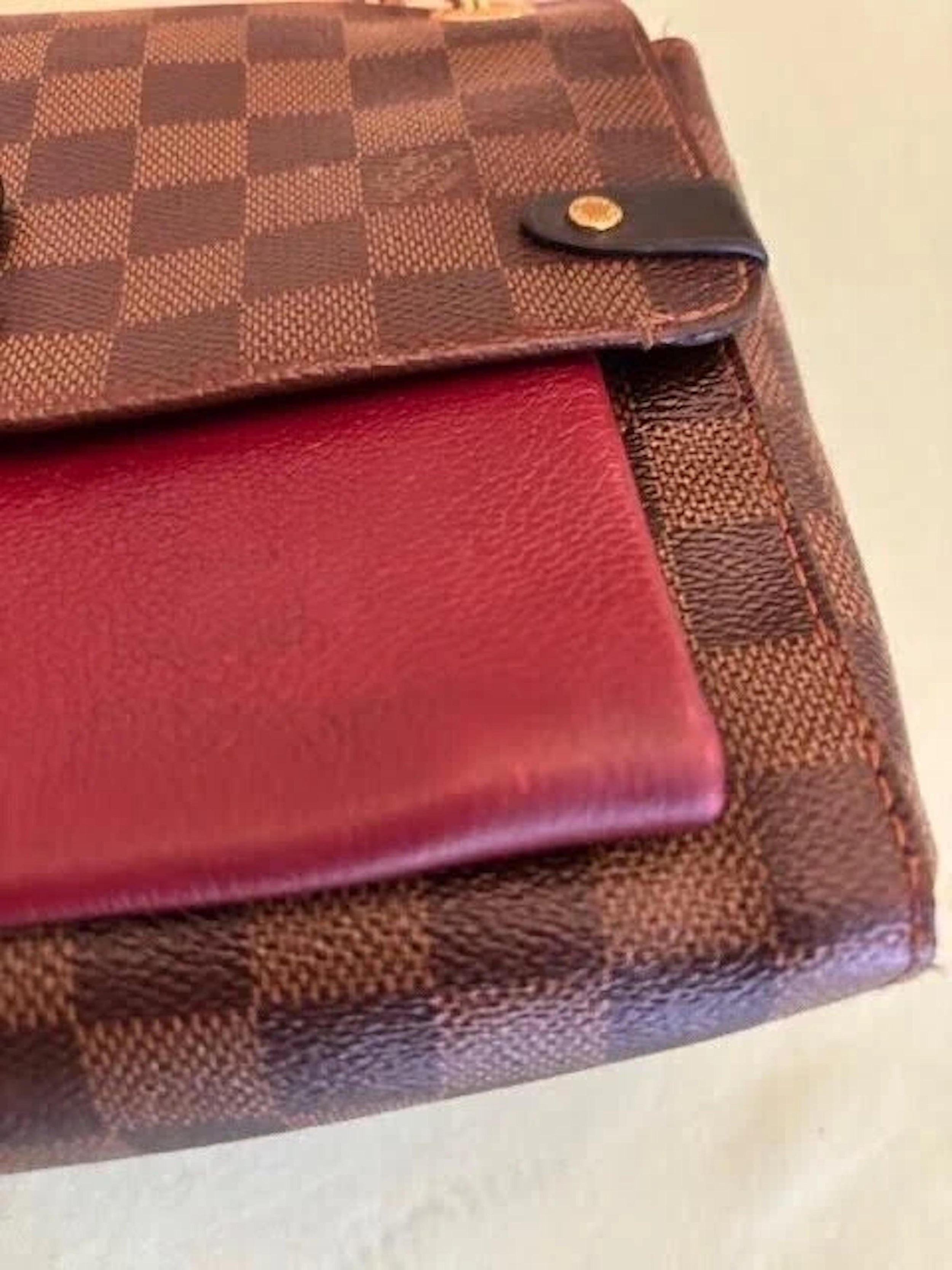 Louis Vuitton Coated Canvas and Leather Damier Ebene Vavin PM Shoulder Bag