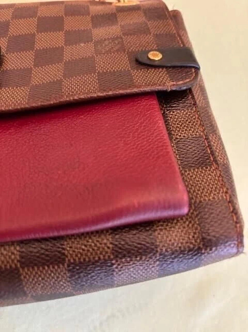 Louis Vuitton Coated Canvas and Leather Damier Ebene Vavin PM Shoulder Bag