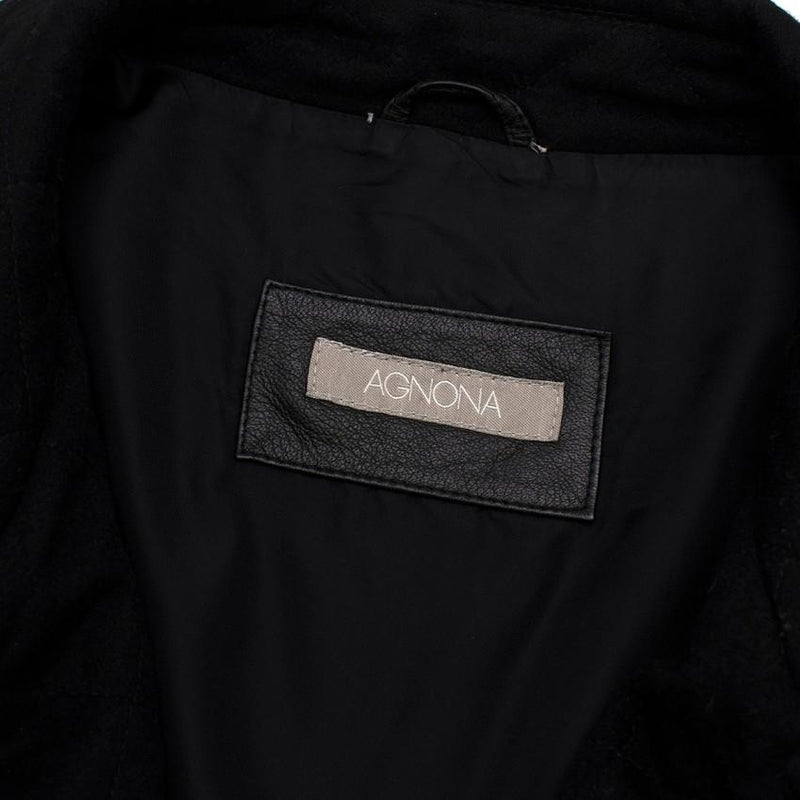 Agnona Black Cashmere Coat