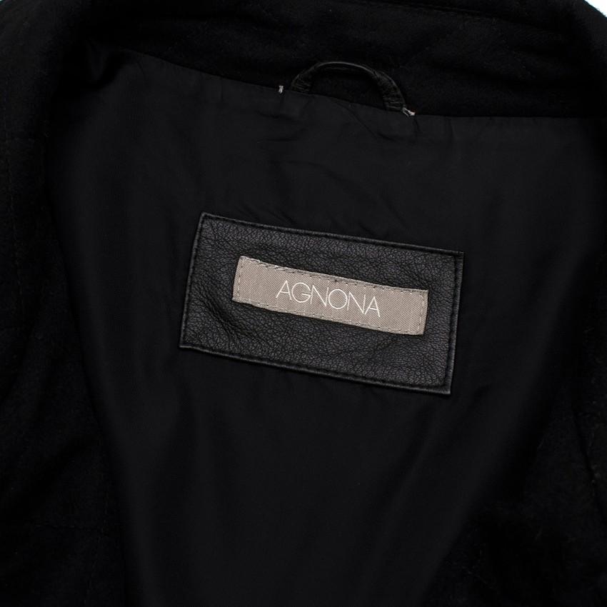 Agnona Black Cashmere Coat