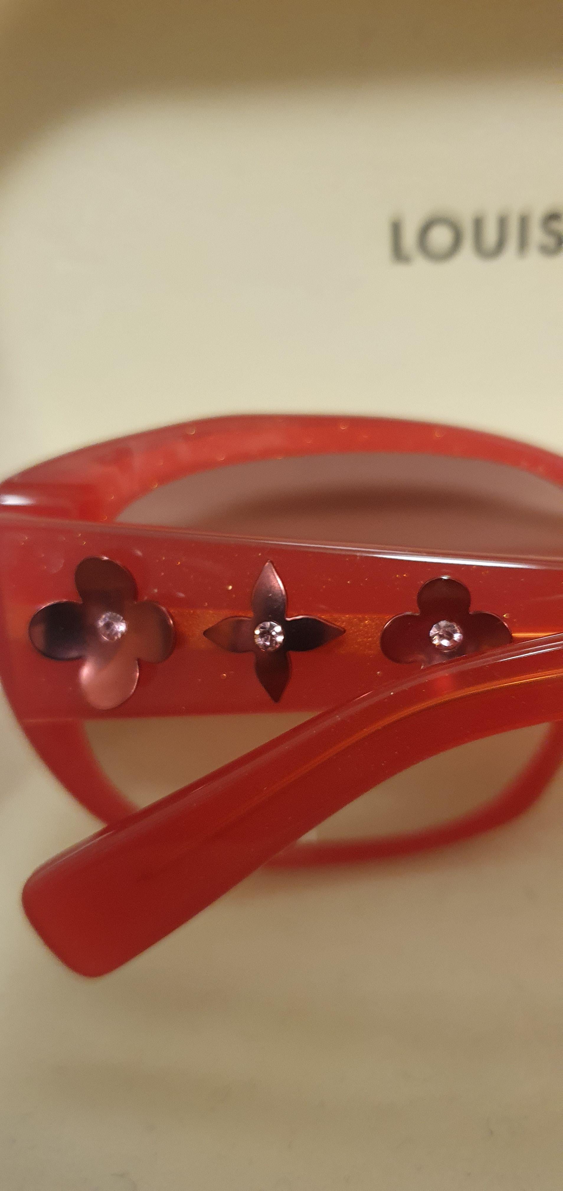 LV Pink Acetate  Embellished Sunglasses