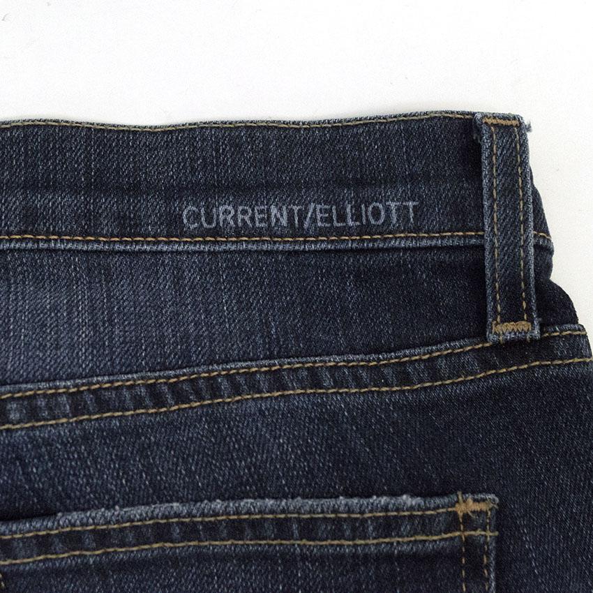Current Elliot Skinny rolled ankle Jeans with Loved Tux Black Lace