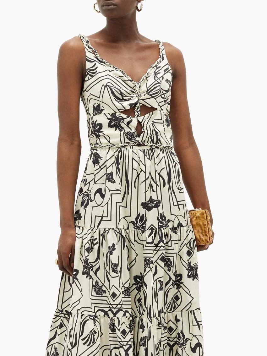 Johanna Ortiz Architecture floral-print cotton maxi dress