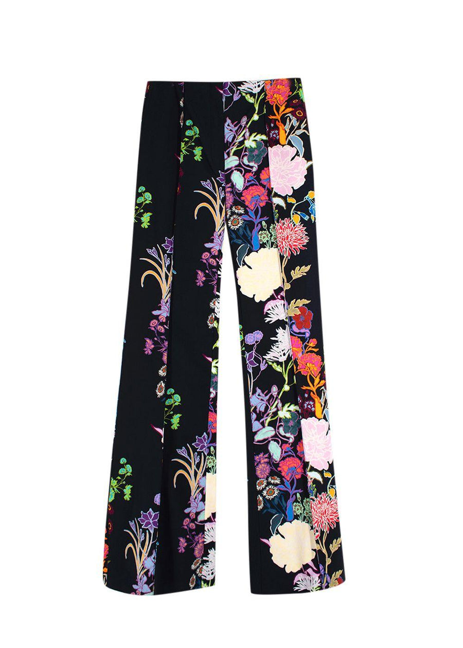 Borgo De Nor Morgan Taffeta Jardin Black Trousers