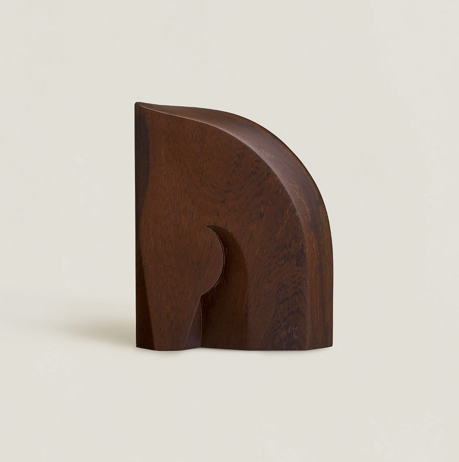 Hermés Alezan Solid Cassia Wood Bookend Set