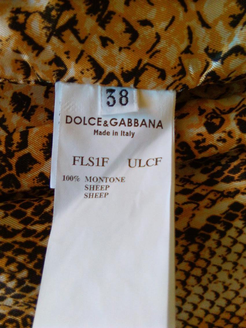 Dolce & Gabbana Womens White Leather Jacket