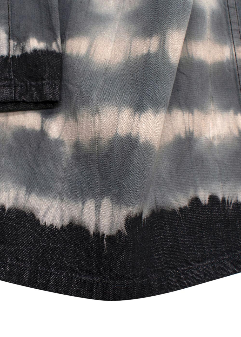 Dior Grey Tie Dye Wide Leg Jeans