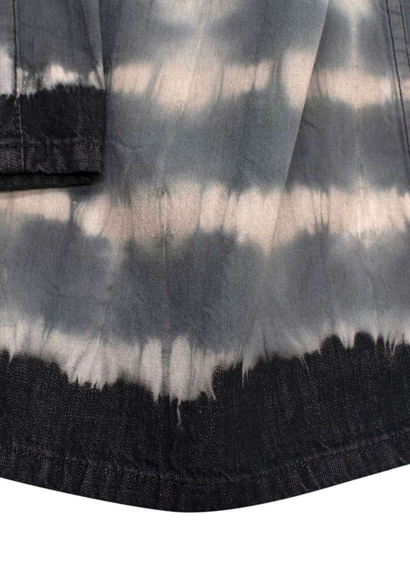 Dior Grey Tie Dye Wide Leg Jeans