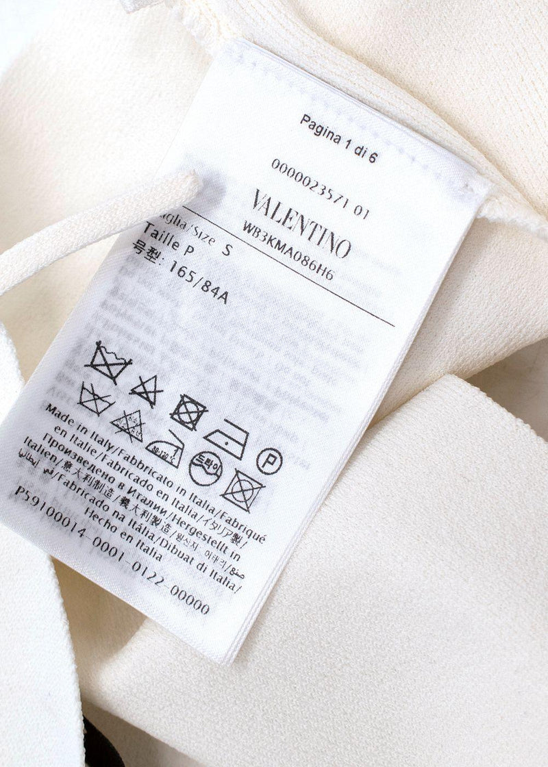 Valentino Fine Knit White Strappy Vest