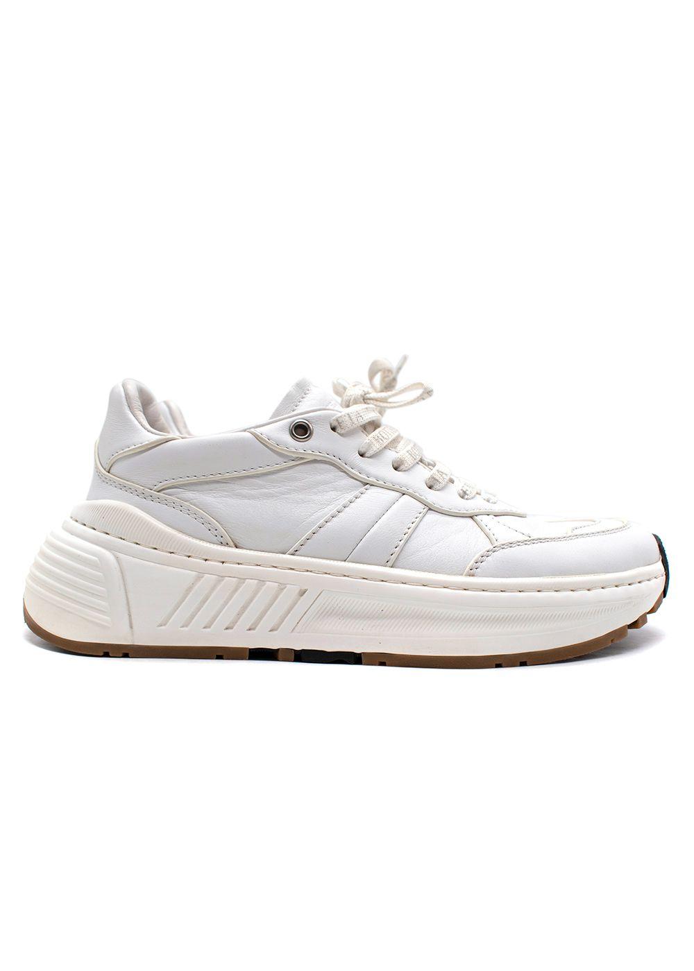 Bottega Veneta White Leather Speedster Trainers