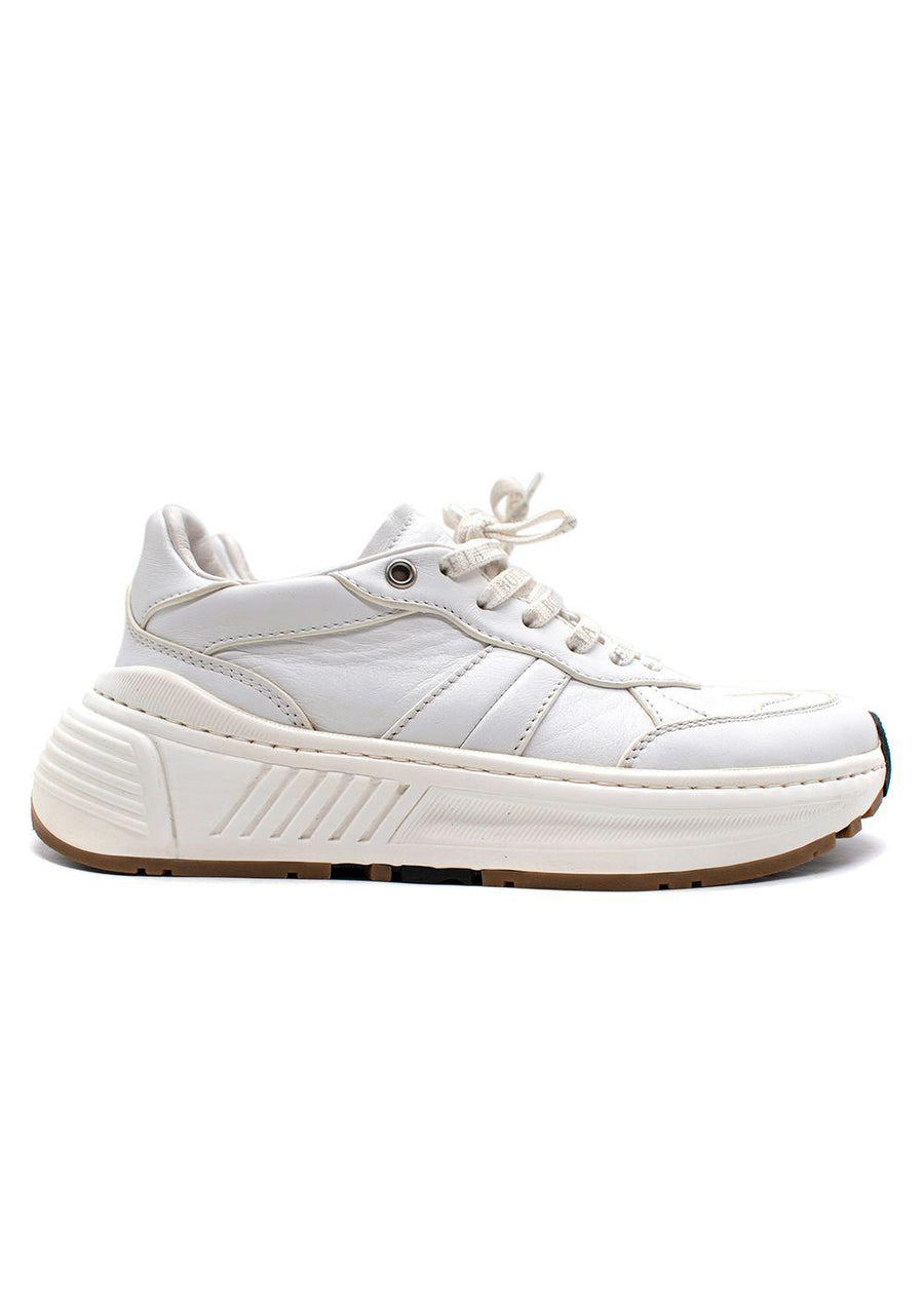 Bottega Veneta White Leather Speedster Trainers