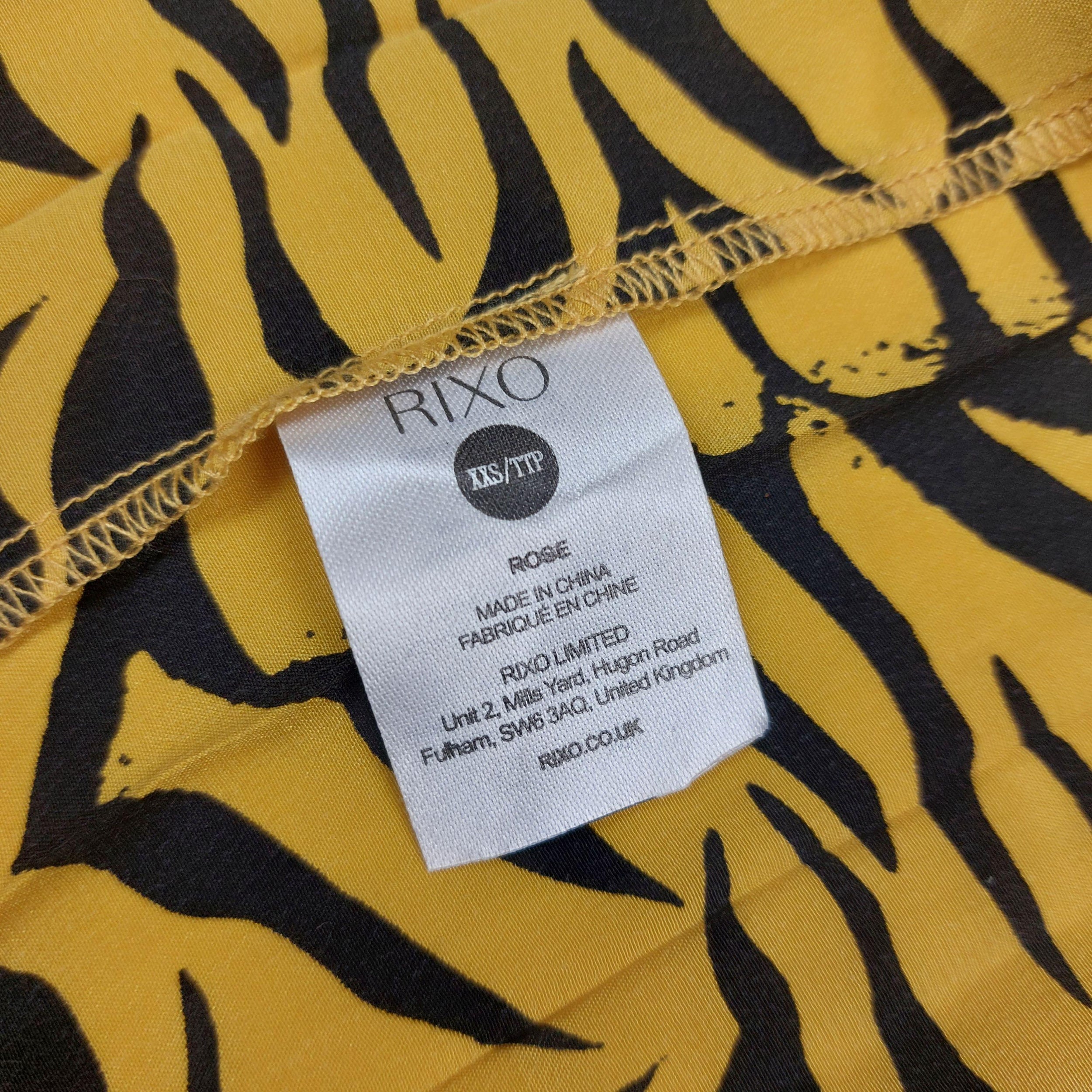 Yellow Tiger Print Rose Skirt