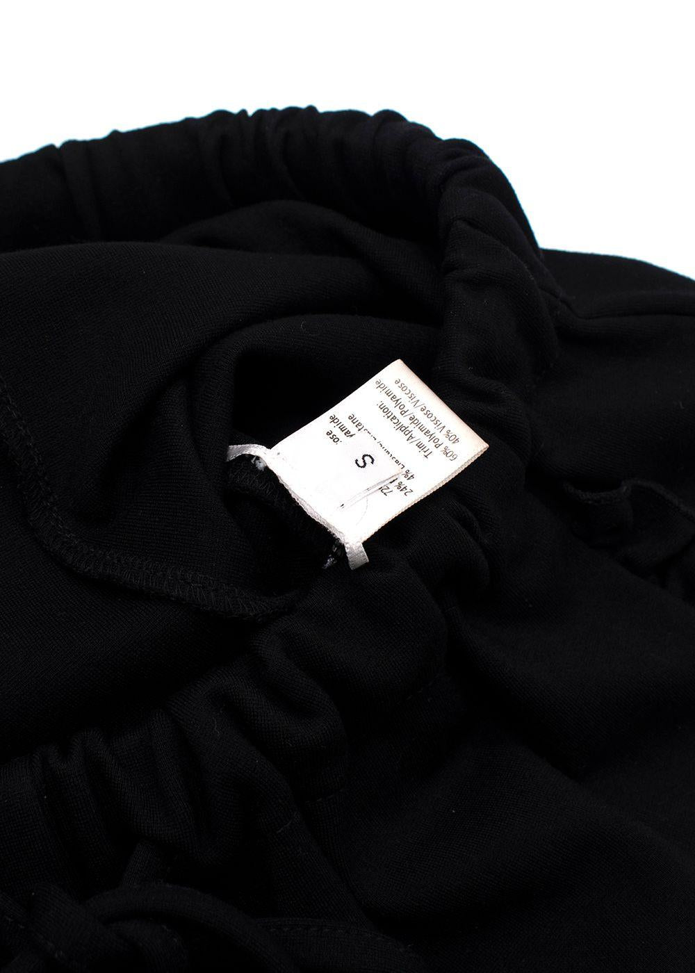 Simone Rocha Black Frill Detail Cuffed Joggers