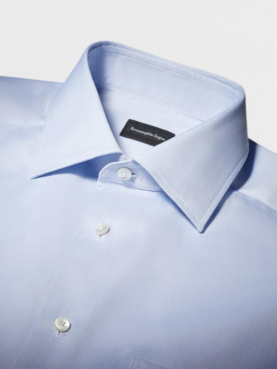 light blue cotton dress shirt