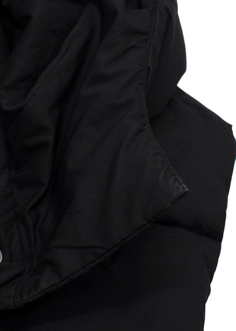 Givenchy Logo Black Sleeveless Hooded Puffer Jacket