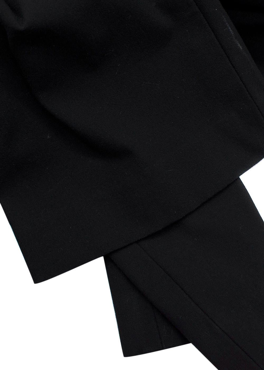 Theory Black Cotton Blend Trousers