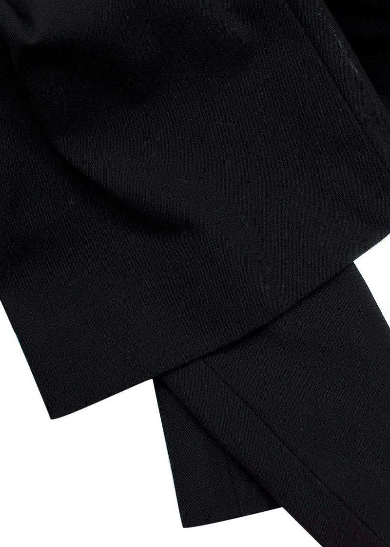 Theory Black Cotton Blend Trousers