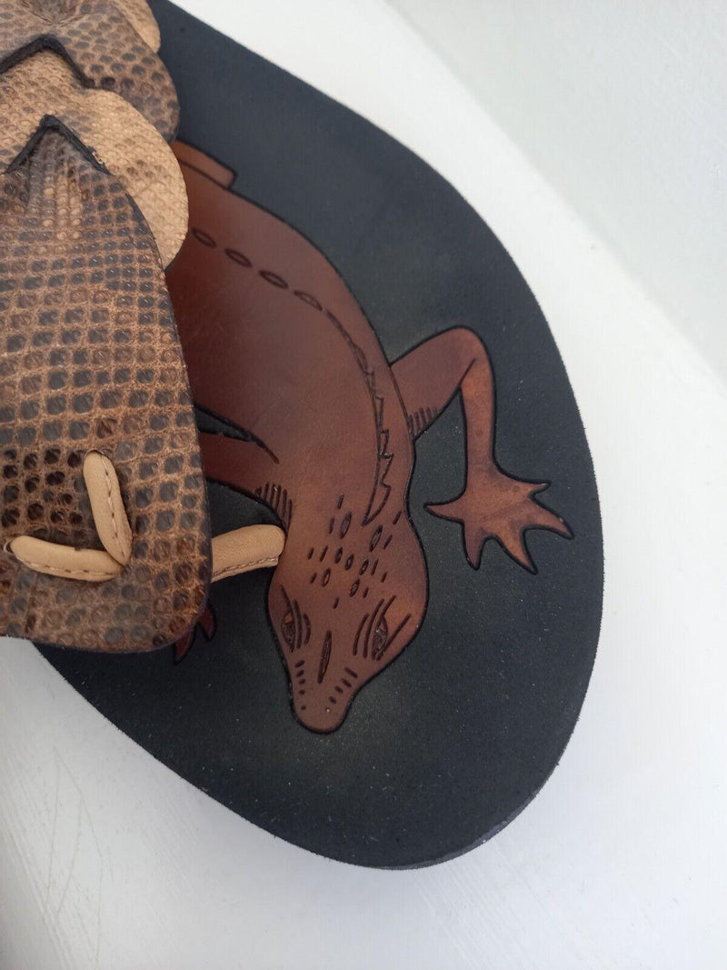 Karung Snakeskin Thong Sandals
