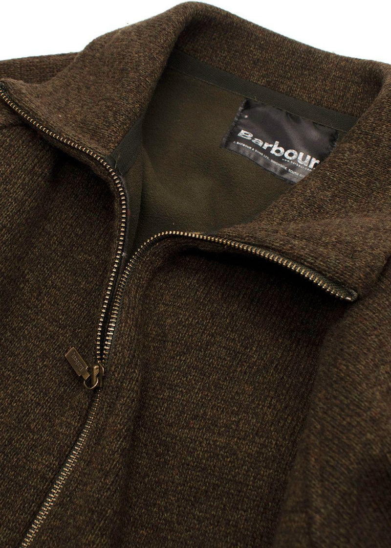Barbour Khaki Longline Wool Blend Fleece