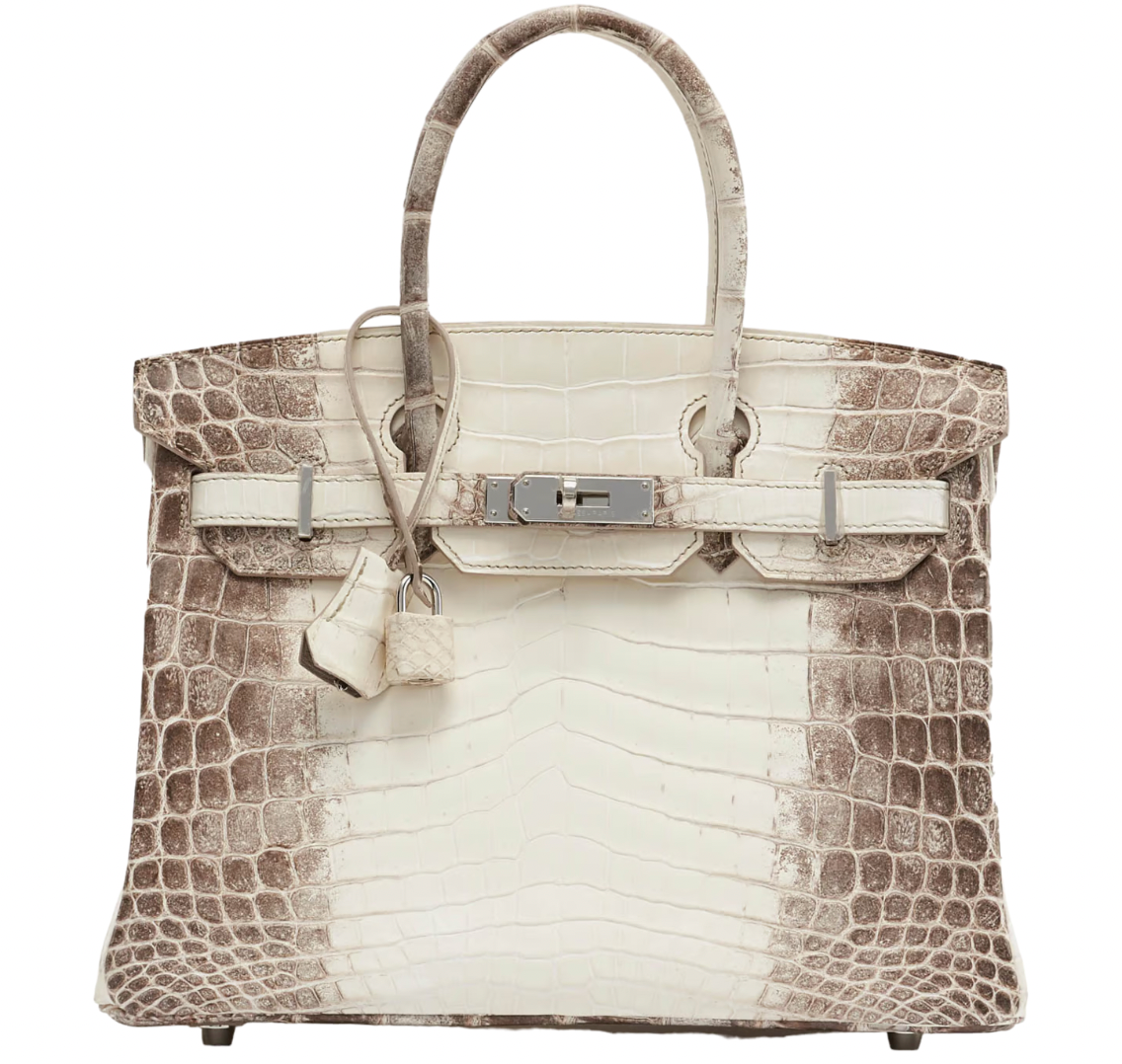 30 cm Crocodile Niloticus Matte Himalaya Birkin Palladium Hardware