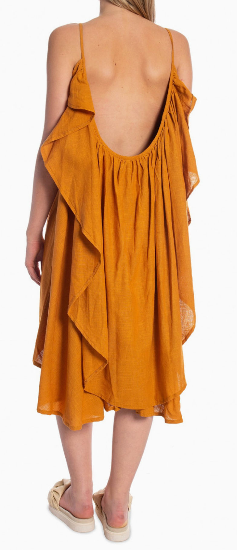 A Perfect Nomad Turmeric Loose Organic Cotton Dress