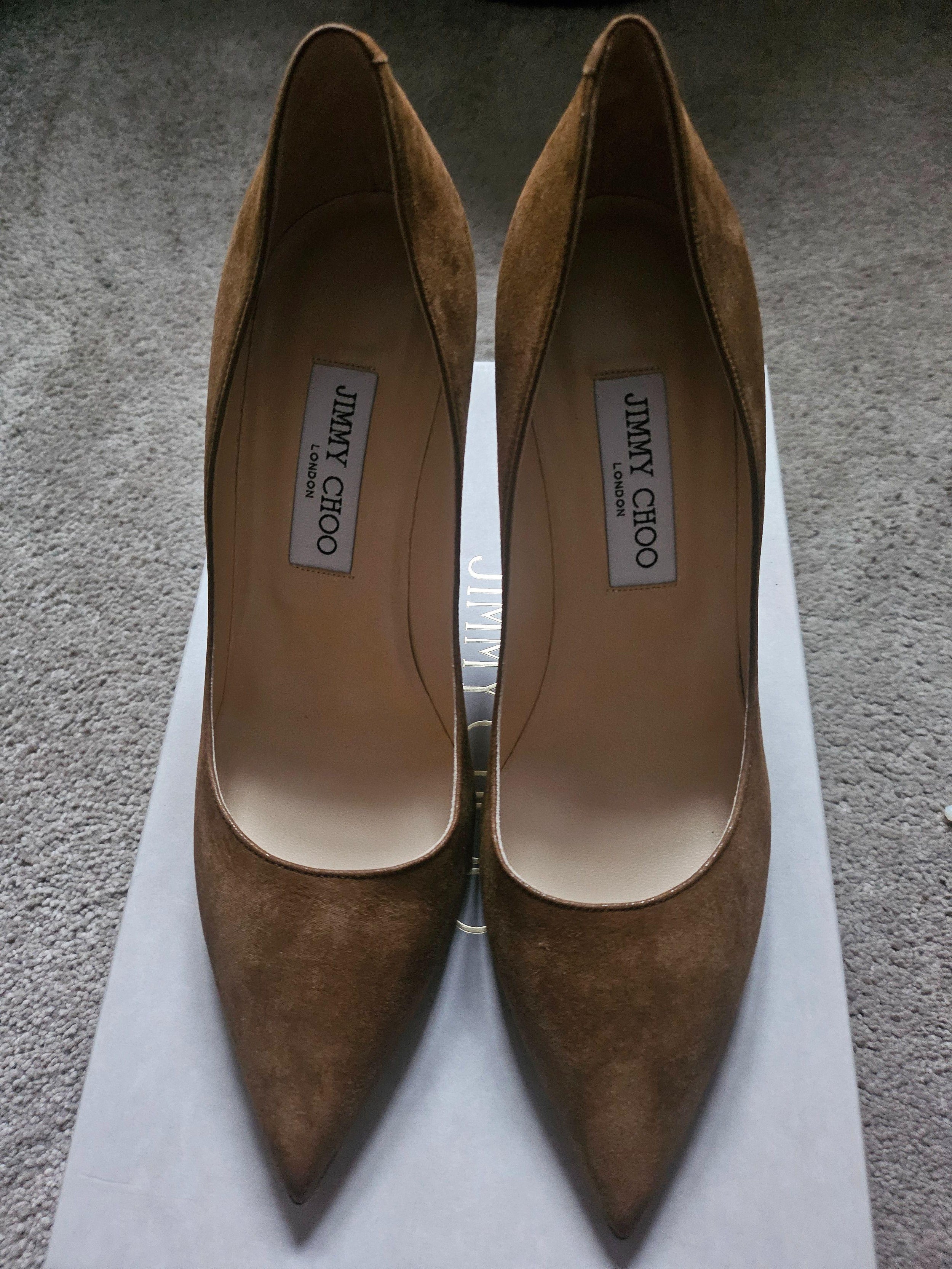 Jimmy Choo Tan Suede Pumps
