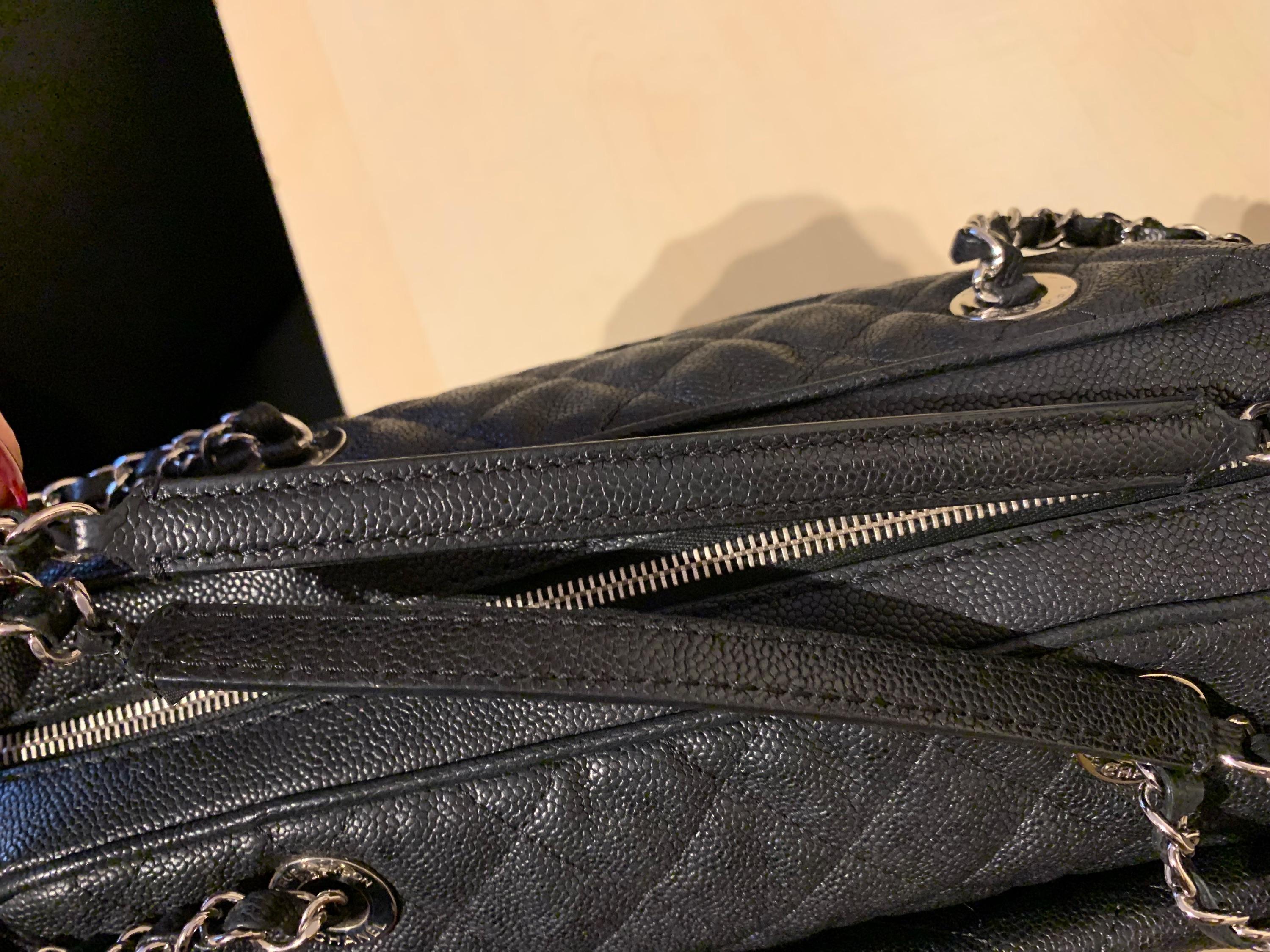 Chanel Black Caviar Leather Camera Bag