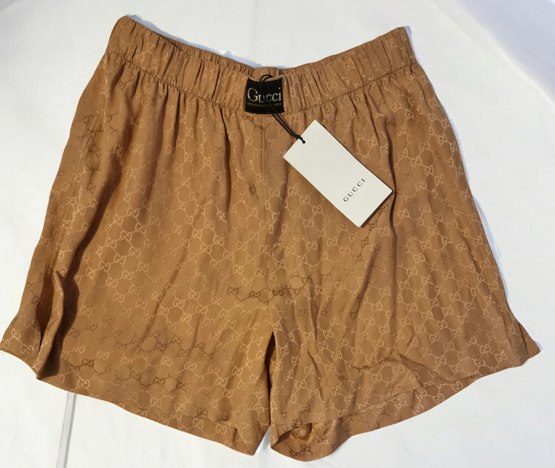 Gucci GG Print Silk Shorts