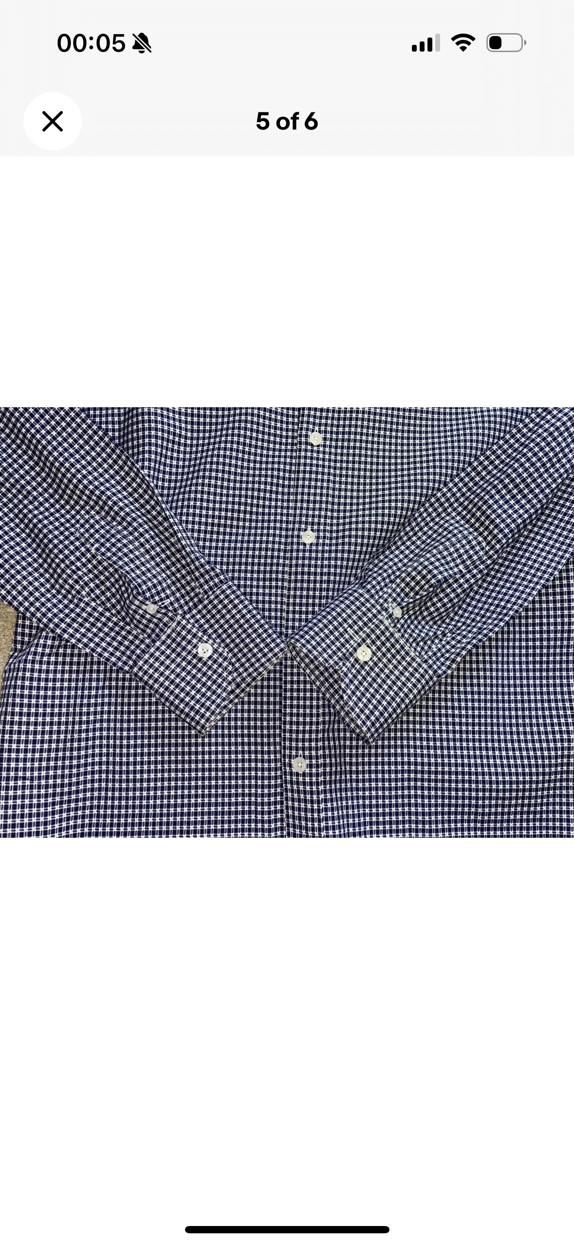 Tom Ford Navy And White Check Cotton Shirt