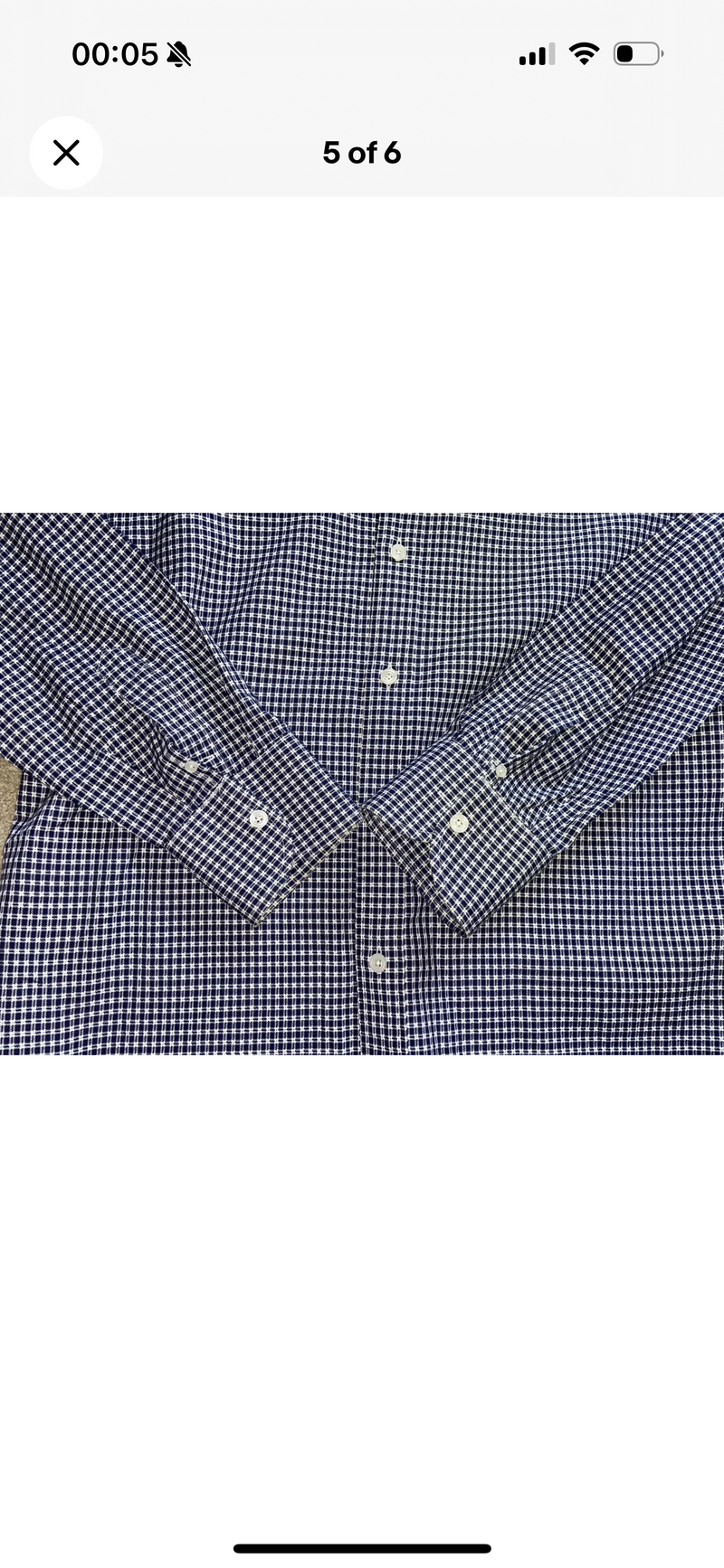 Tom Ford Navy And White Check Cotton Shirt