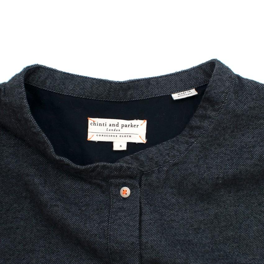 Chinti and Parker Blue Denim Flannel Organic Cotton Shirt