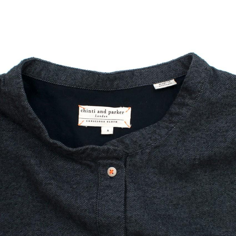 Chinti and Parker Blue Denim Flannel Organic Cotton Shirt