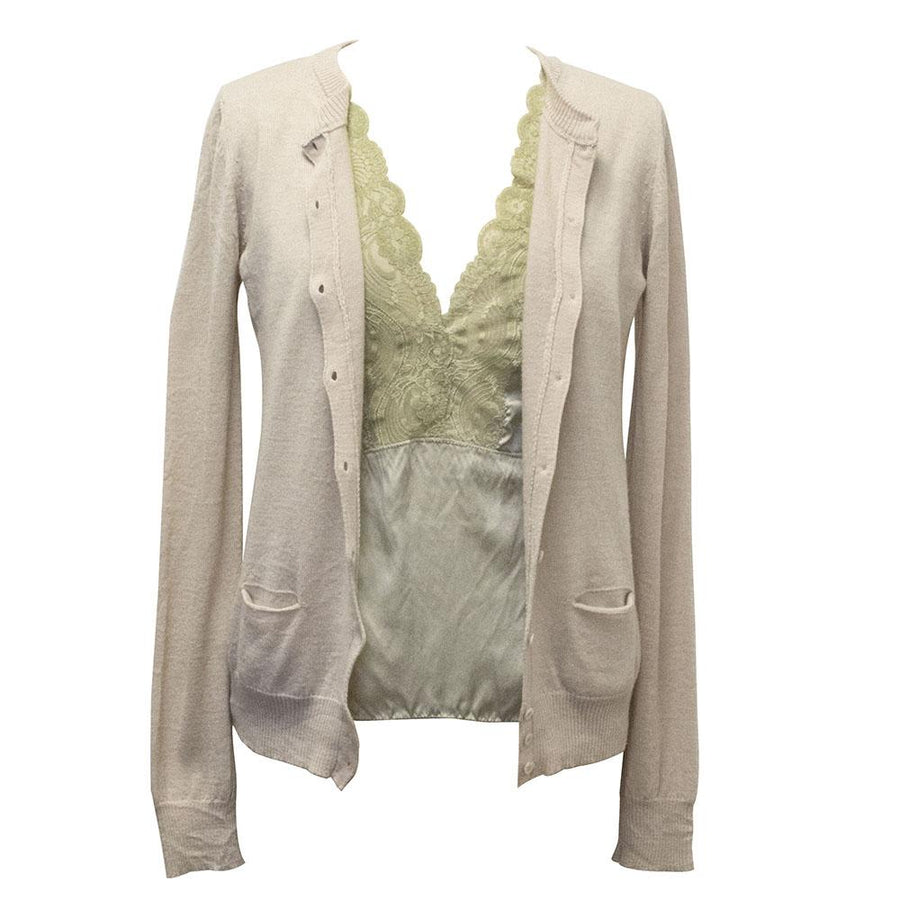 Patrizia Pepe Beige Cardigan with sewn in cami