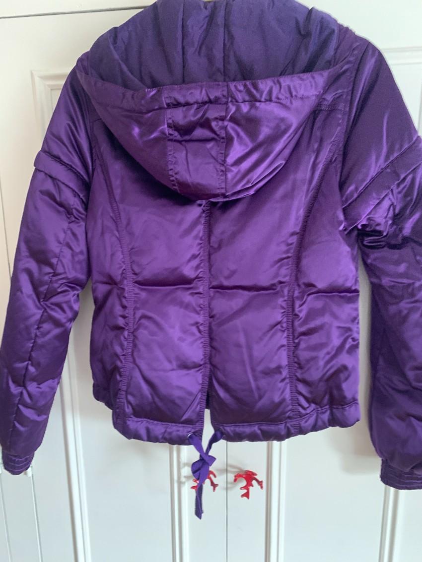 NEW Costume National CNC Purple Satin Hooded Bomber