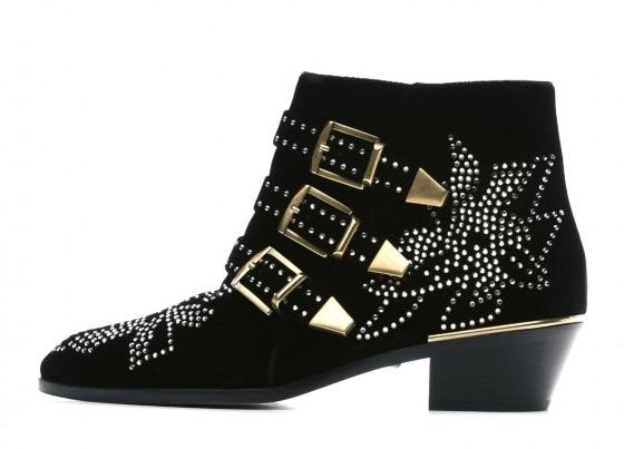 Chloe Black Studded Susanna Boots