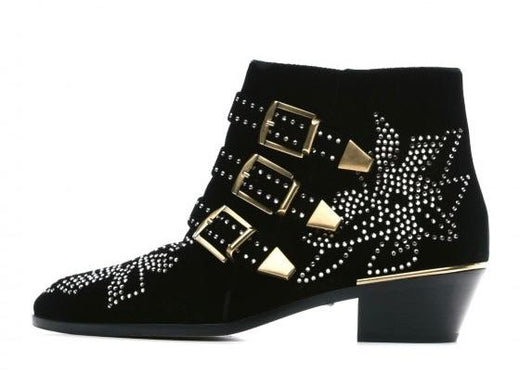 Chloe Black Studded Susanna Boots