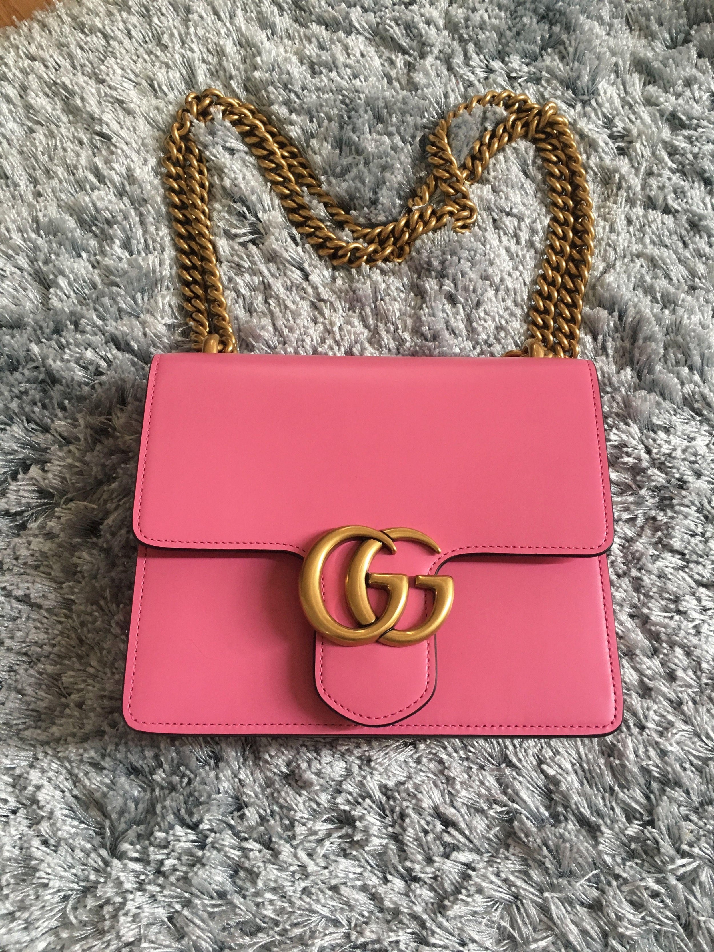 GUCCI SMALL MARMONT LEATHER BAG