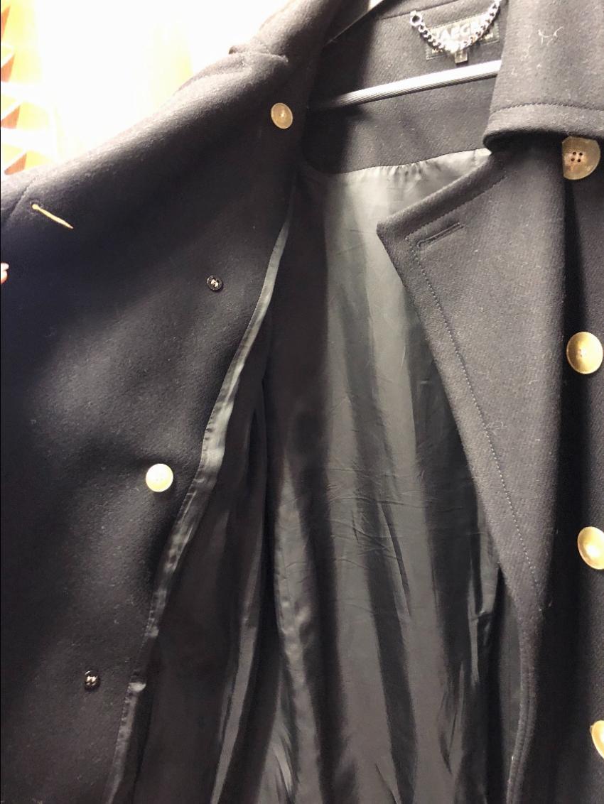 Jaegar Black Wool Double Breasted Coat