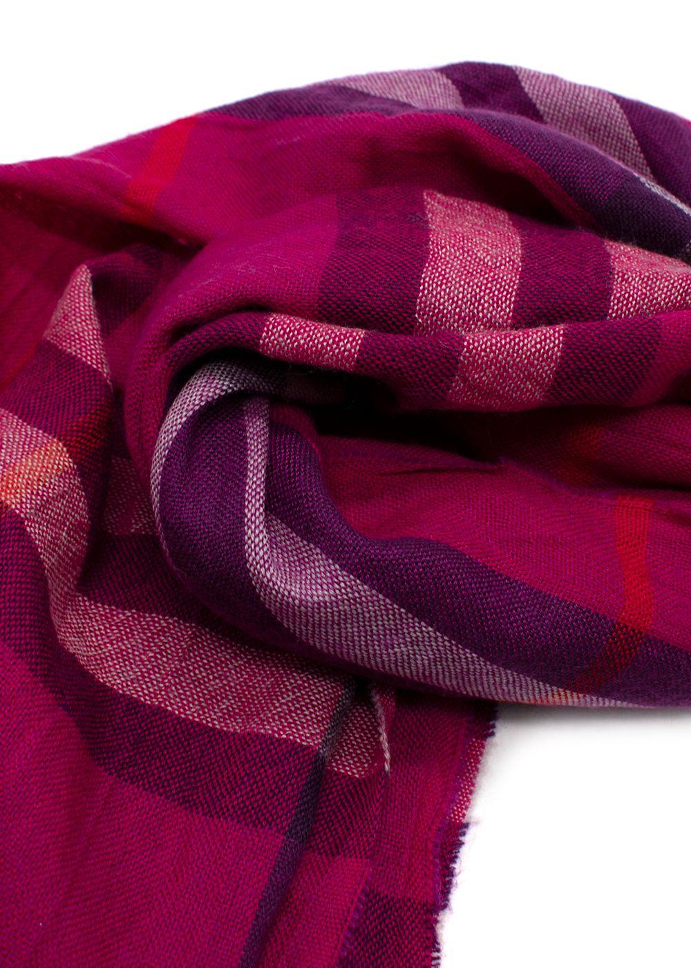 Burberry Fuchsia Check Scarf