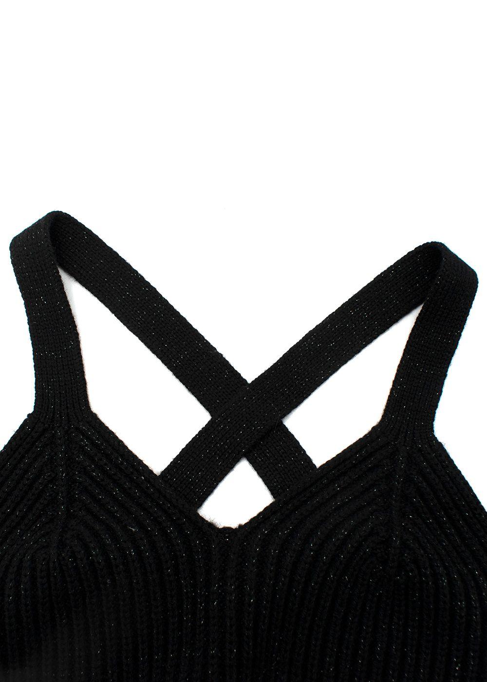 Bottega Veneta Black Sparkle Knitted Vest