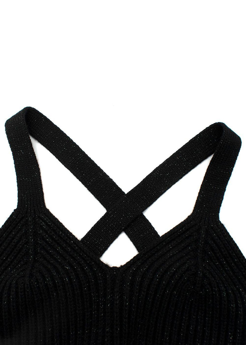 Bottega Veneta Black Sparkle Knitted Vest