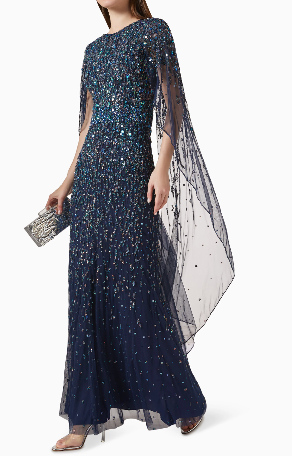 Jenny Packham Delphine Sequin-Embellished Gown Dress