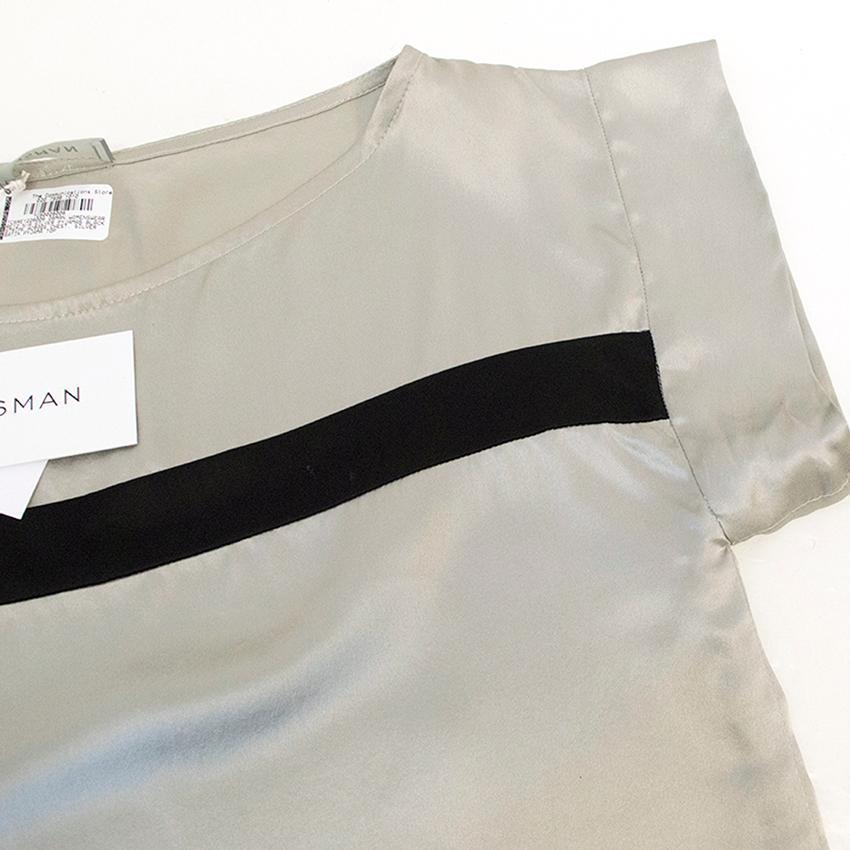 Osman Silver Satin Pyjama Top
