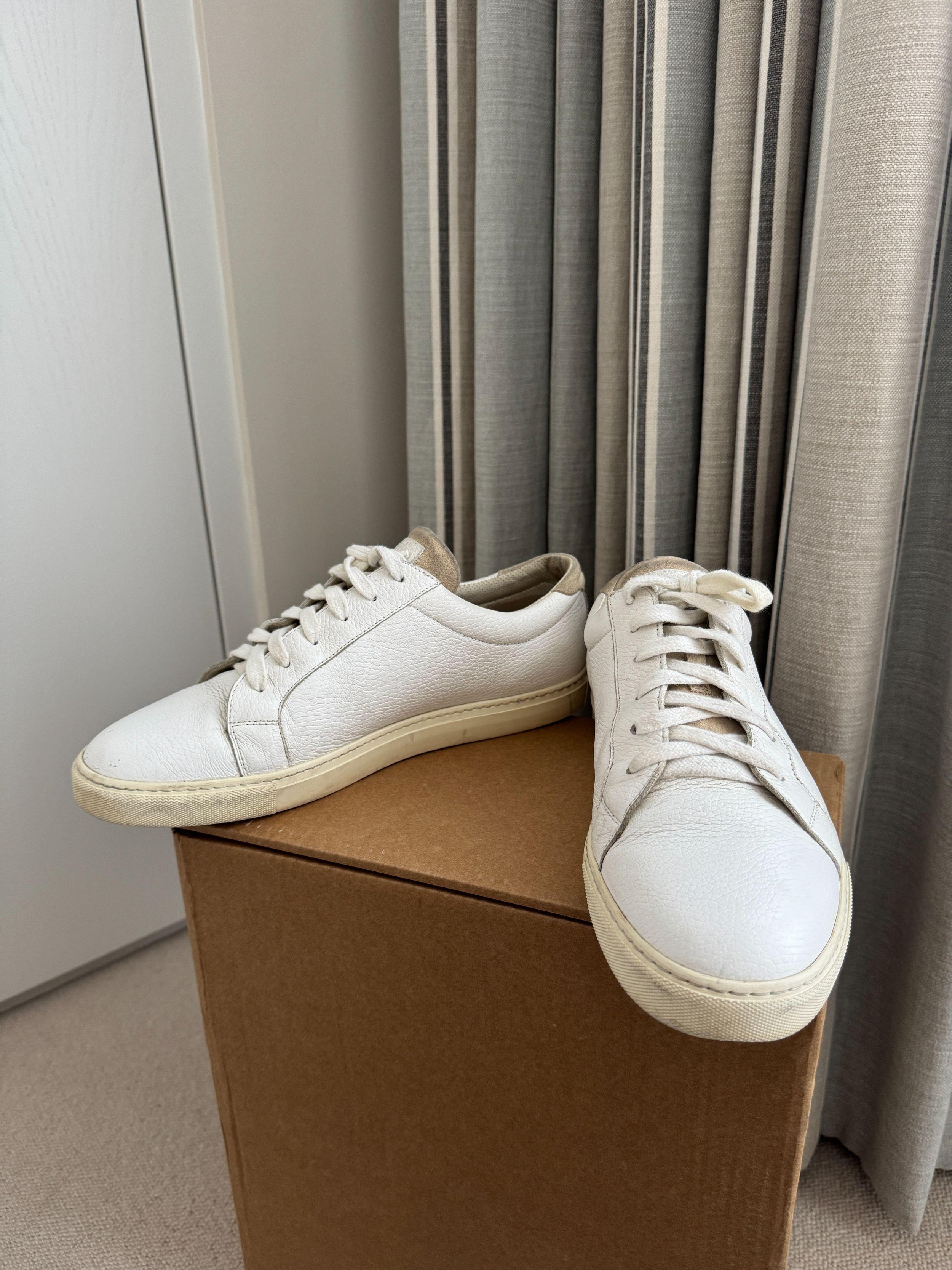 Brunello Cucinelli White Calfskin Trainers